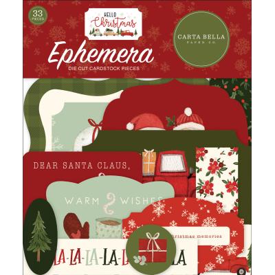 Carta Bella Hello Christmas Die Cuts - Ephemera